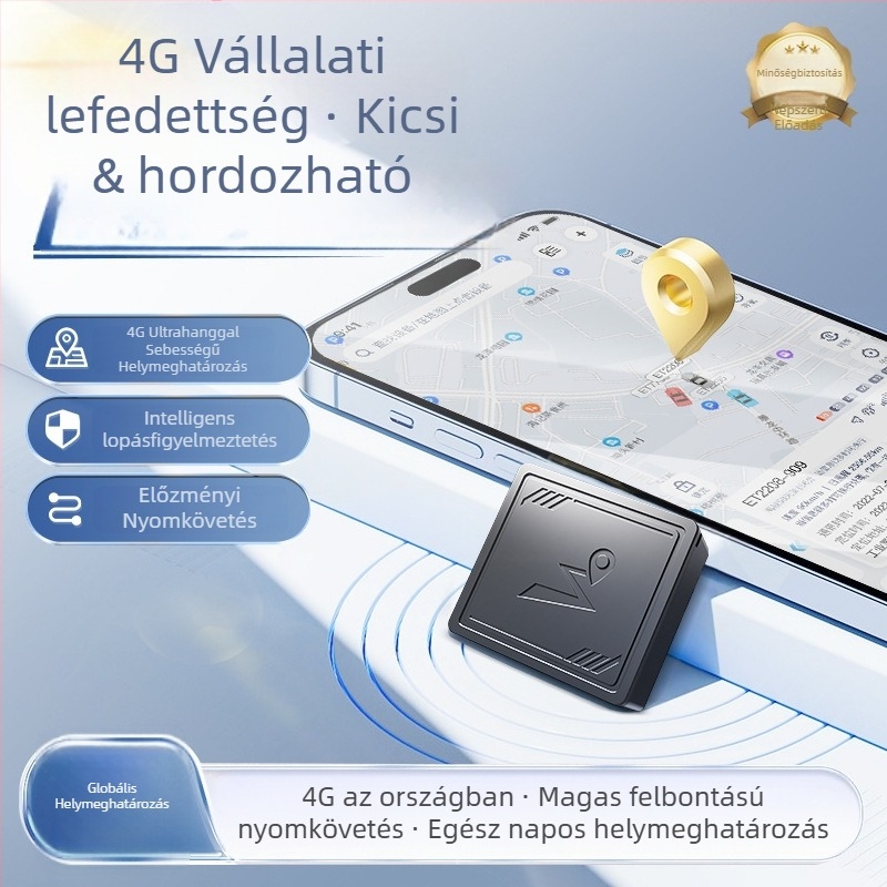 Jármű GPS-nyomkövető Q7, GPS-pontosság 5 m, riasztási módok: rezgés, kerítés, nagy sebesség, akkumulátor élettartam 360, kerámiás antenna