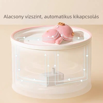 Piggy kerámiás automata itató háziállatoknak — csendes, anti-tipp, macskáknak és kutyáknak