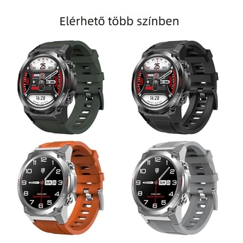 Bluetooth-hívásos okosóra, 1,43 hüvelykes AMOLED kijelző, vér oxigéntartalom mérése, pulzusmonitorozás, IP68 vízálló