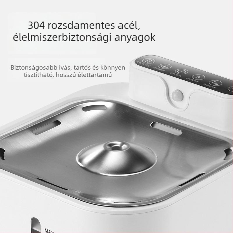 Állatok itatóvíz-fontán, 4 L kapacitás, alkalmazással vezérelhető, macskáknak és kutyáknak megfelelő, fix dizájn, súly 850 g