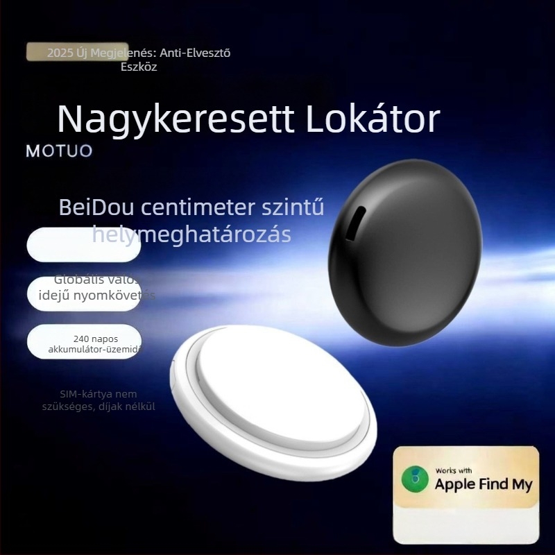 GPS nyomkövető gyermekeknek és háziállatoknak kulcstartóval — Apple iOS kompatibilis; 220 mAh; hatótáv 50 m; súly 15 g; PC anyag