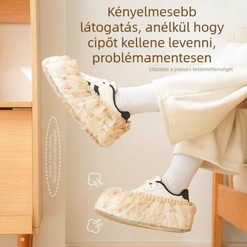 Egyszer használatos beltéri cipővédők, dobozos csomagolású, nemszőtt anyagból, vízálló, csúszásmentes és kopásálló, kihúzható dizájnnal