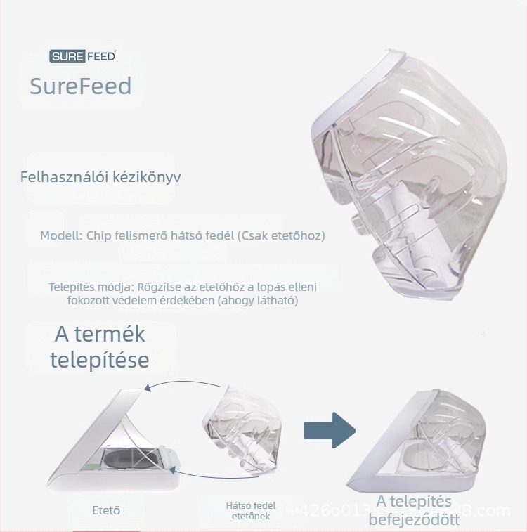 Surefeed chip-azonosítós etető hátsó fedél (Termékkód: Mmbowl; Kivehető; Kutyák és macskák számára; Tömeg: 1000 g)