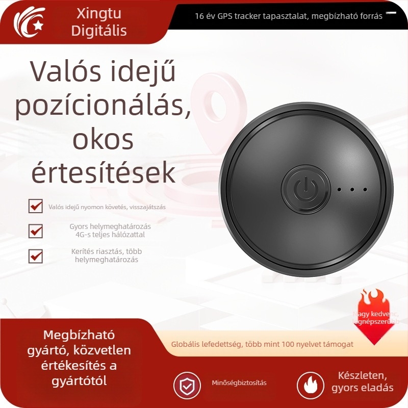 AI intelligens nyomkövető GPS-lokalizátor gyerekeknek és járművekhez, Beidou-kompatibil