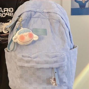 Iskolai hátizsák japán stílusban, aranyos és gyerekes dizájn, nylon anyag, vízálló és kopásálló, bélés poliészter, egyszínű mintázat