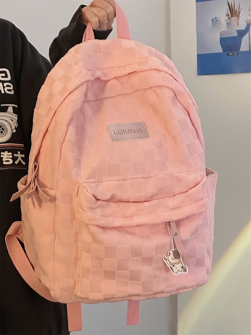 Iskolai hátizsák japán stílusban, aranyos és gyerekes dizájn, nylon anyag, vízálló és kopásálló, bélés poliészter, egyszínű mintázat