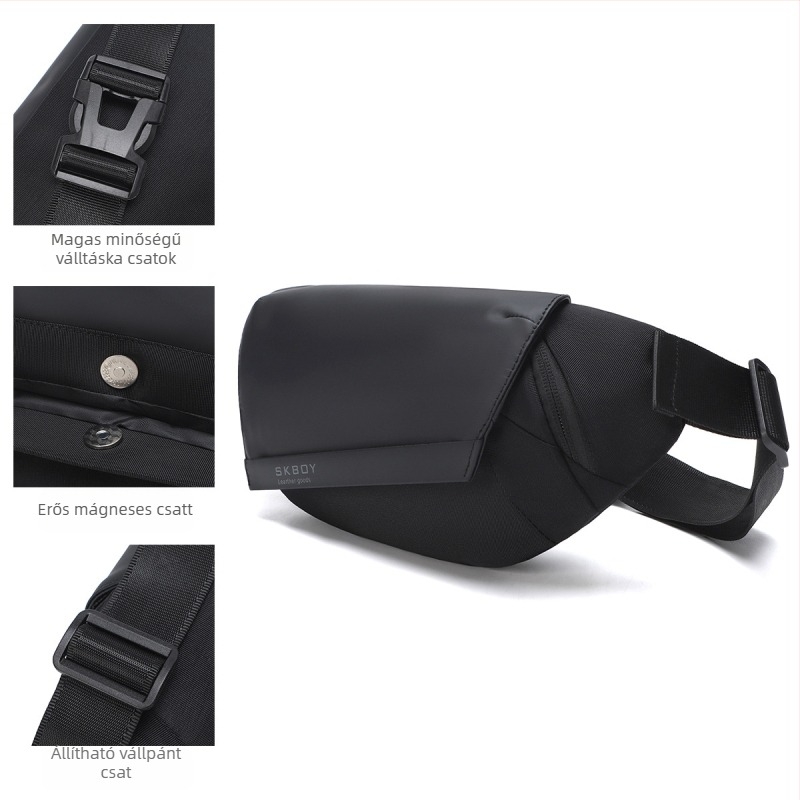 Férfi mellkas crossbody táska — városi minimalizmus, vízálló, kiváló minőségű anyag, szabadidős utazásokhoz