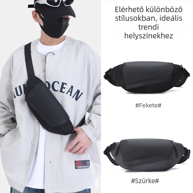 Férfi mellkas crossbody táska — városi minimalizmus, vízálló, kiváló minőségű anyag, szabadidős utazásokhoz