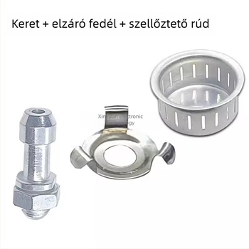 Univerzális nyomásfőzőedény-tartozékok (4 darabos készlet): nyomáskorlátozó szelep, biztonsági szelep, kipufogó rúd tartó, szűrőháló sapka