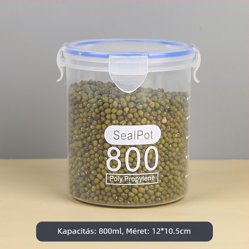 Kerek PP lezárható tárolóedény – 501–800 ml, konyhai élelmiszer tároláshoz