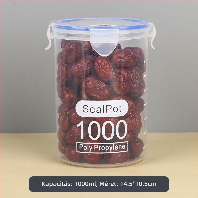 Kerek PP lezárható tárolóedény – 501–800 ml, konyhai élelmiszer tároláshoz