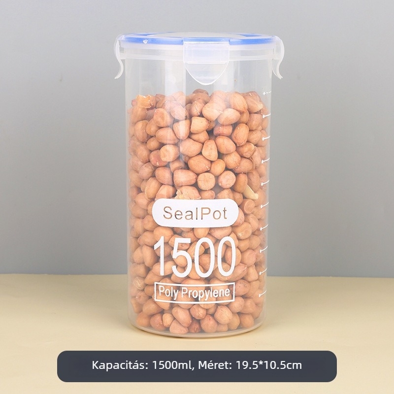 Kerek PP lezárható tárolóedény – 501–800 ml, konyhai élelmiszer tároláshoz