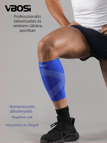 Vádlivédő mandzsetta, kompressziós, légáteresztő, csúszásmentes (Nylon; vádli; foci, futás, hegymászás)