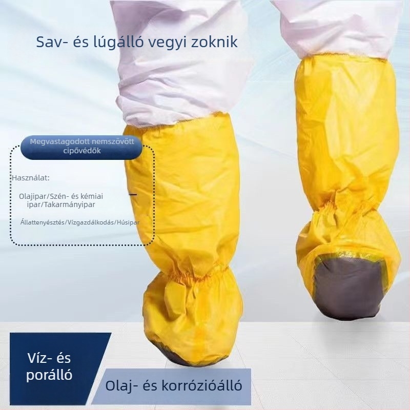 Védő cipővédők, sav- és lúgálló, vízálló, kémiailag ellenálló, PP+PE anyag, petrochemiai ipar számára