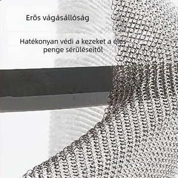 Rozsdamentes acél gyűrűs kötény acéldrótból, védő anti-cut kötény húsfeldolgozásra, márka Yuna