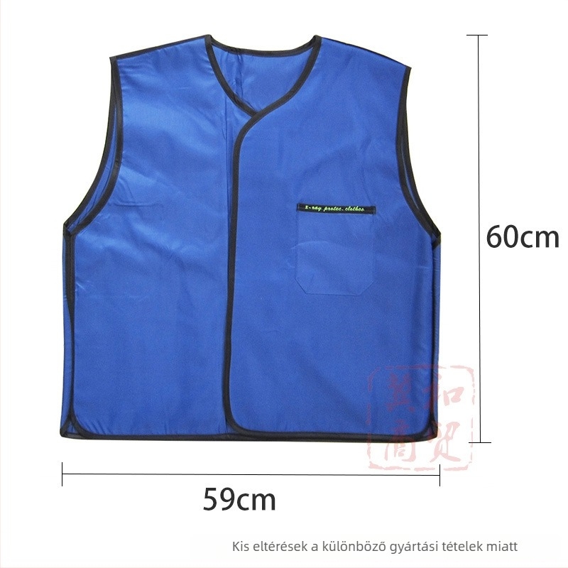 Kétrészes röntgenvédő mellény ólom-gumi kompozitból, 3 kg, radiológiai/CT védelem, ólomekvivalens opciók: 0.25, 0.35, 0.5, 0.125, 0.175