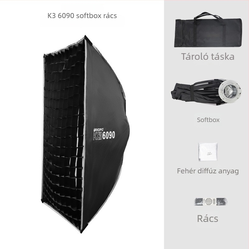 Kültéri élő fotózáshoz Softbox, Modell 6090 30120, Anyag: alumínium ötvözet, Teherbírás 2–5 kg