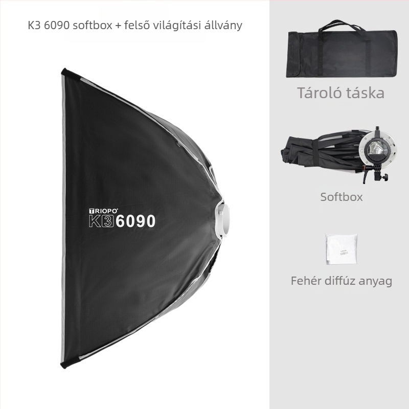 Kültéri élő fotózáshoz Softbox, Modell 6090 30120, Anyag: alumínium ötvözet, Teherbírás 2–5 kg