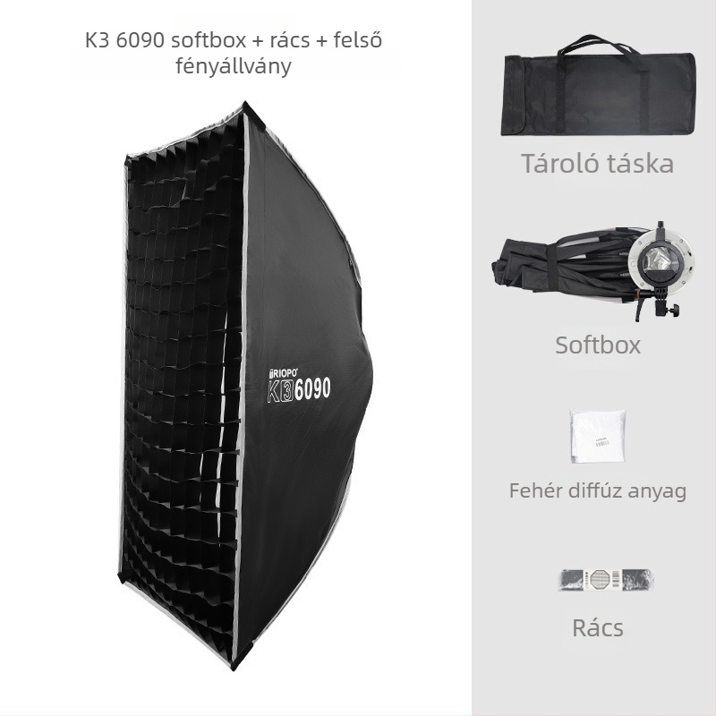 Kültéri élő fotózáshoz Softbox, Modell 6090 30120, Anyag: alumínium ötvözet, Teherbírás 2–5 kg
