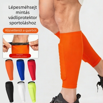 Méhsejt mintázatú vádlipárnázó zokni EVA tömítéssel, Lycra, nagy rugalmasságú és csúszásmentes, felnőtteknek és gyerekeknek, futballhoz