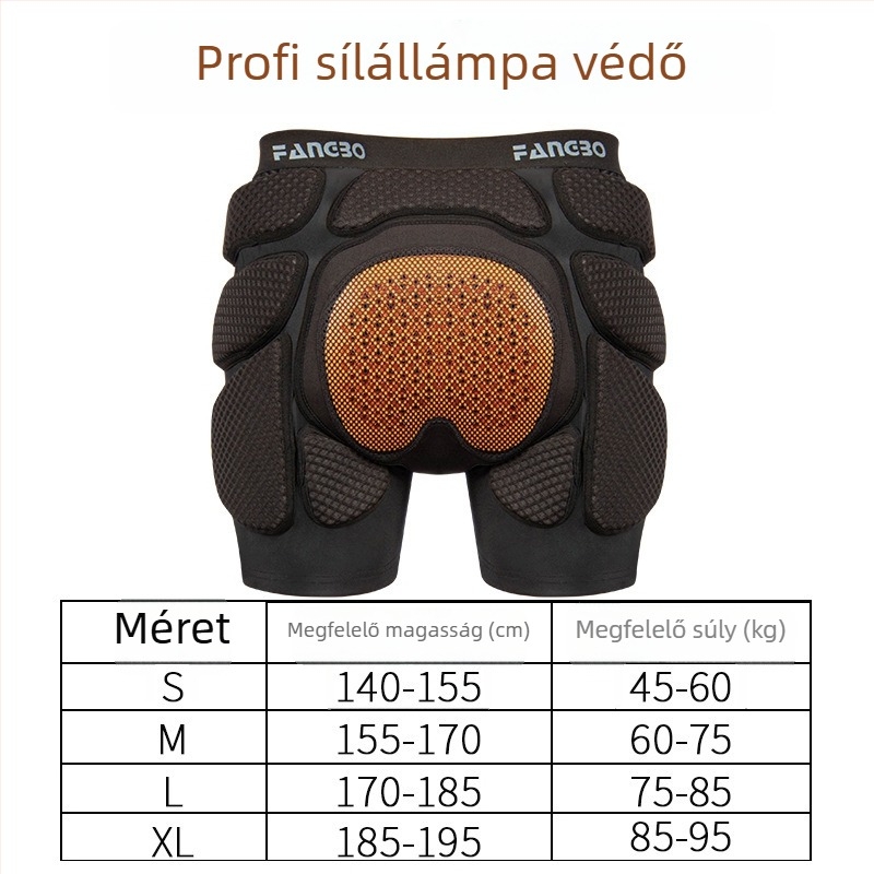 Fang Bo PU sívédő készlet síeléshez: csípővédők, térdvédők, esés elleni nadrág és korcsolyázó védők – PU, márka Fang Bo