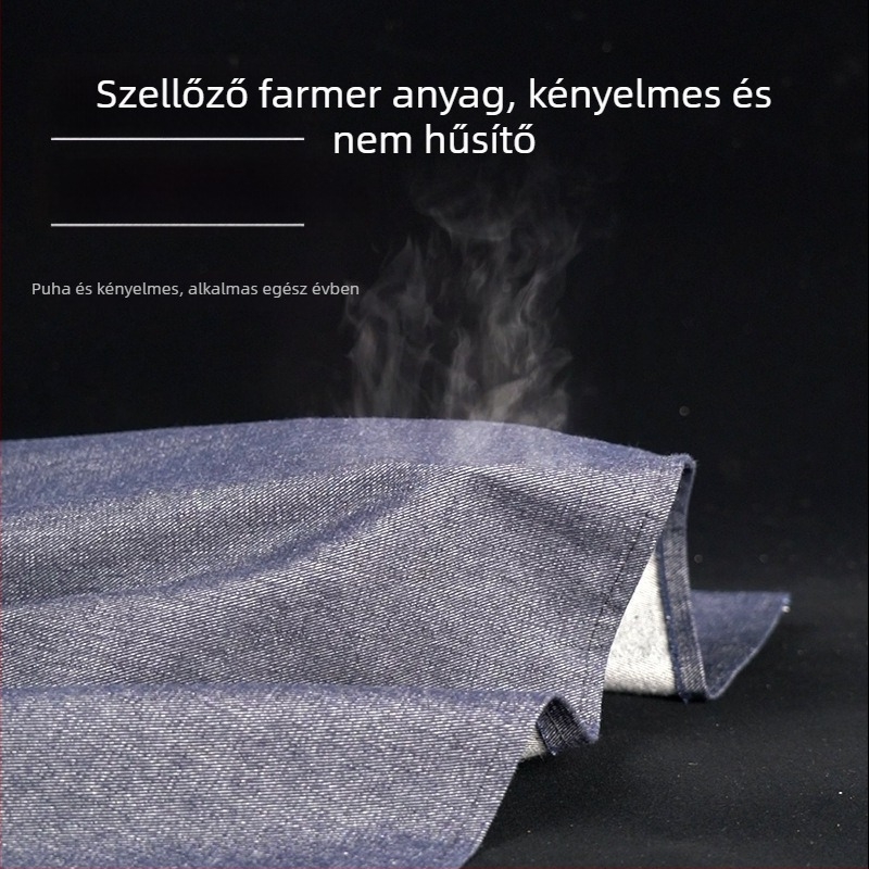 Felnőtt denim munkaruha kötény, nehéz, kopásálló, alkalmas hegesztéshez, vágáshoz, csiszoláshoz