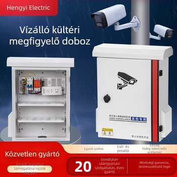 Külső videómegfigyelő doboz rozsdamentes acélból, vízálló, falra szerelhető