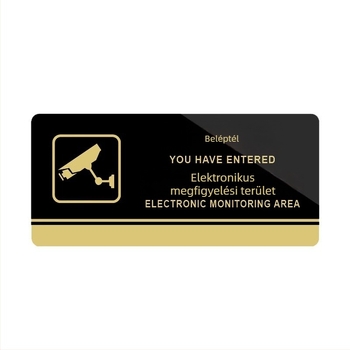 Beltéri és kültéri bolti megfigyelési figyelmeztető tábla, kamerákkal kompatibilis, lopás elleni védelem