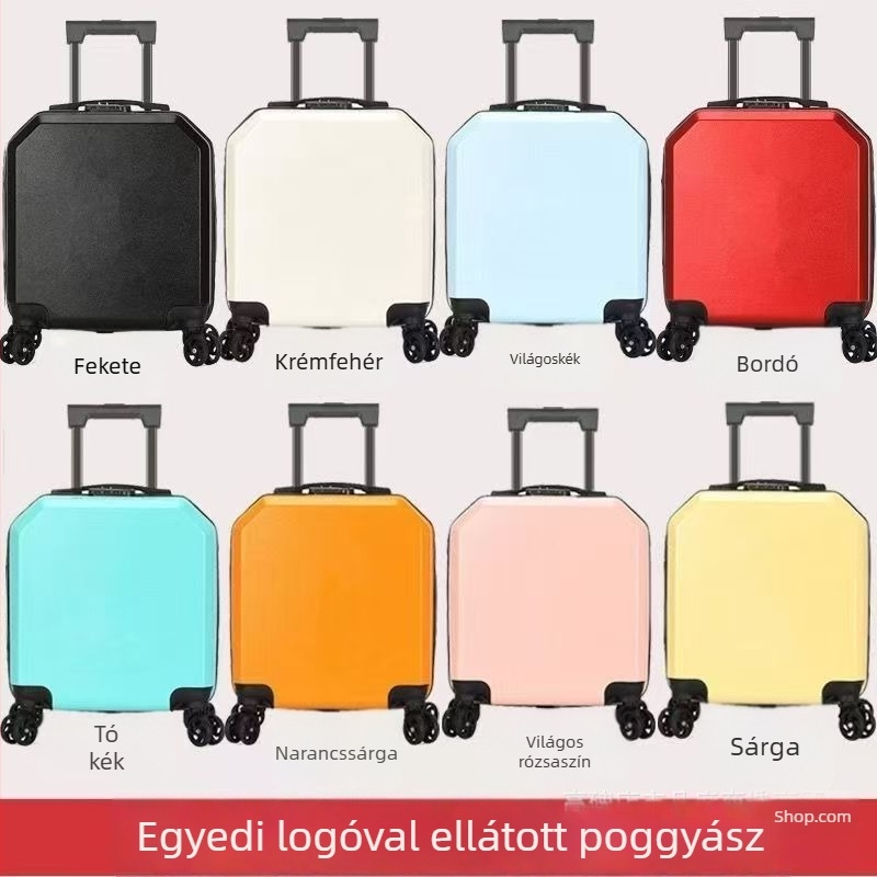 Gyerekeknek szóló ABS utazótáska nyomtatott mintákkal, bővíthető dizájn, cipzáras zárás, vízálló és kopásálló, univerzális kerekek
