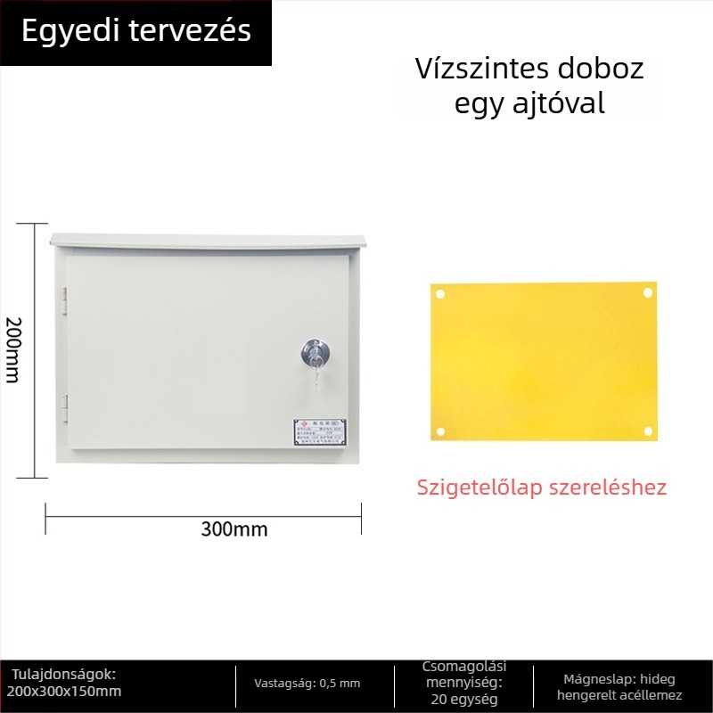 Kültéri vízálló mérő- és elosztó doboz, felületre szerelt, burkolat hidegen hengerelt acéllemez, IP30