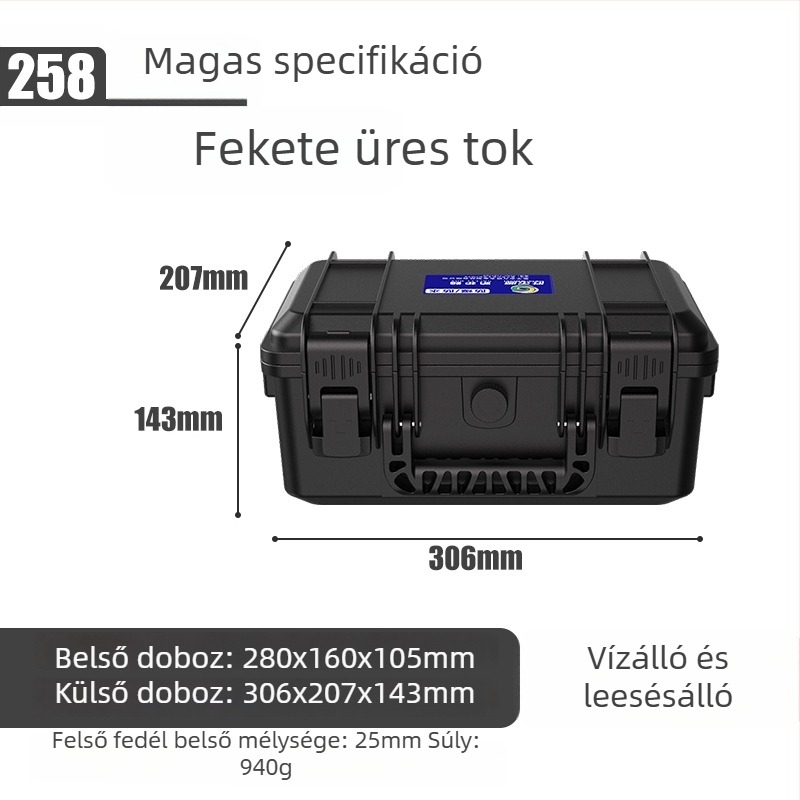 Műanyag szerszámtartó doboz – nedvességálló, vízálló, porálló, eszközök tárolására