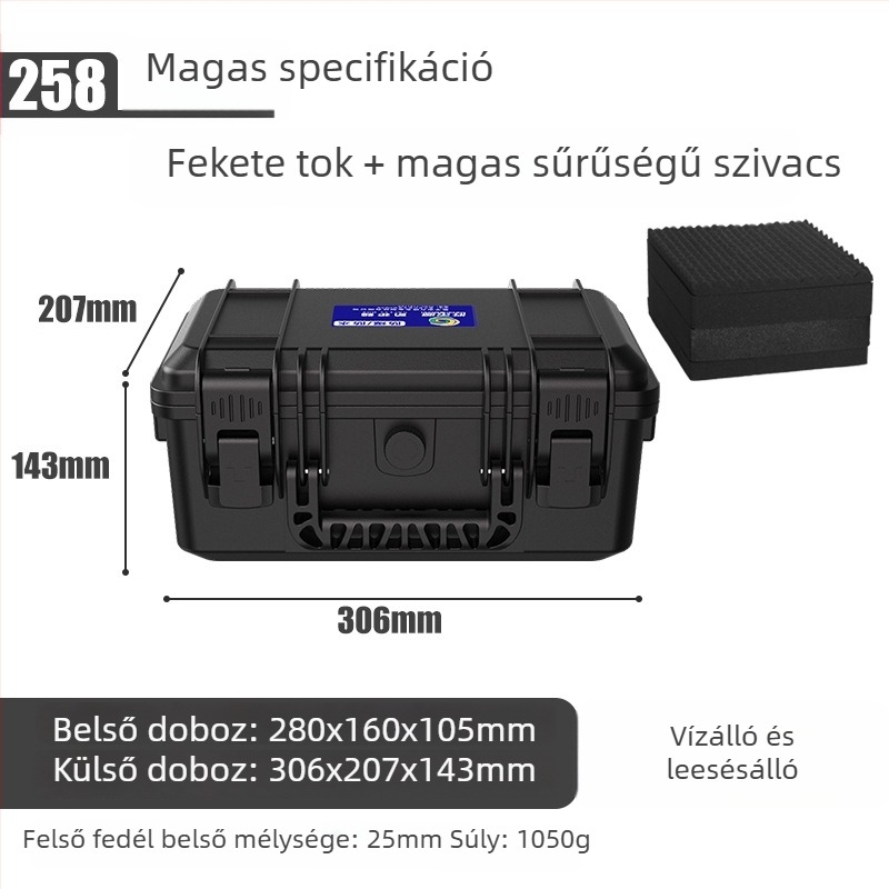 Műanyag szerszámtartó doboz – nedvességálló, vízálló, porálló, eszközök tárolására