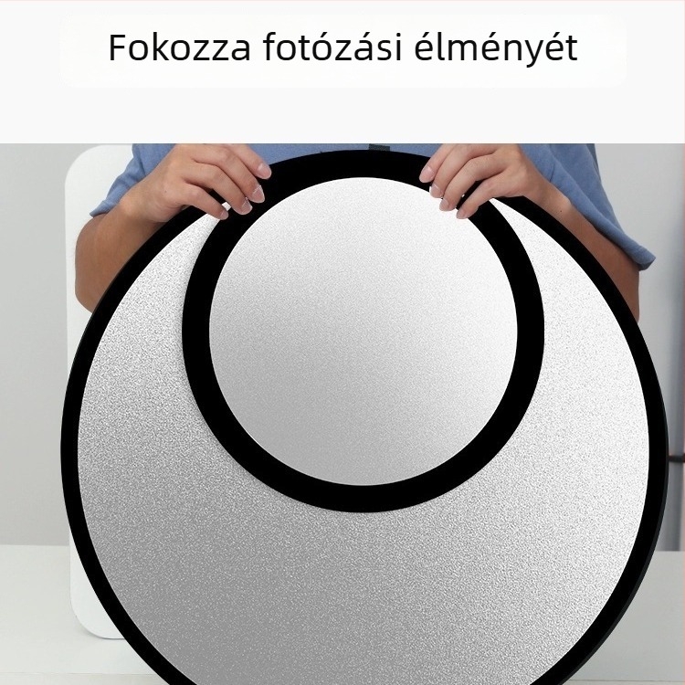 Fotóreflektor, öt‑in‑egy kör alakú összecsukható, beltéri és kültéri használatra, modell Combination, súly 0,2 kg