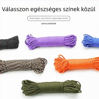 Esernyő kötél, 4 mm, hét szálas, poliészter, 31 m csomagban, kültéri kemping használatra