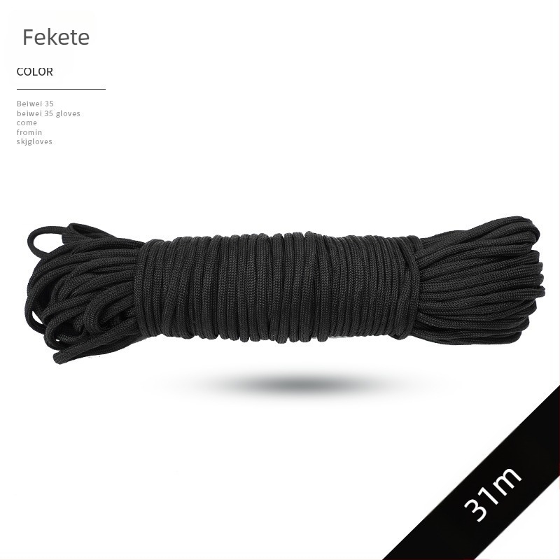 Esernyő kötél, 4 mm, hét szálas, poliészter, 31 m csomagban, kültéri kemping használatra