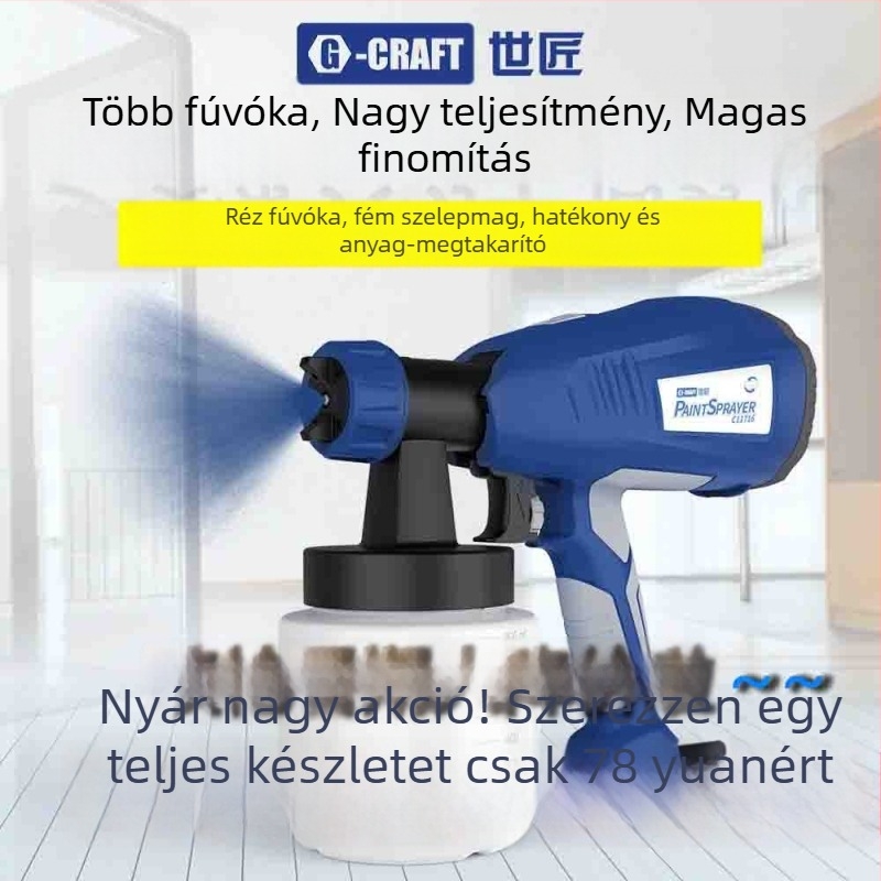 Elektronikus szórópisztoly latex festékhez és fertőtlenítéshez — otthoni dekoráció, formaldehid eltávolítás