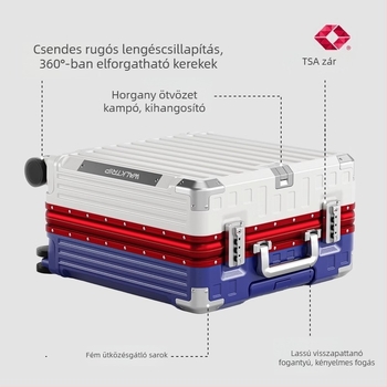 Journey 18–inches kis kézipoggyász, uniszex, TSA kombinált zár, PC burkolat, kopásálló és lopás elleni védelem, 360°-os forgó kerekek, minimalistikus és luxus stílus üzleti utazásokhoz, 3.68 kg