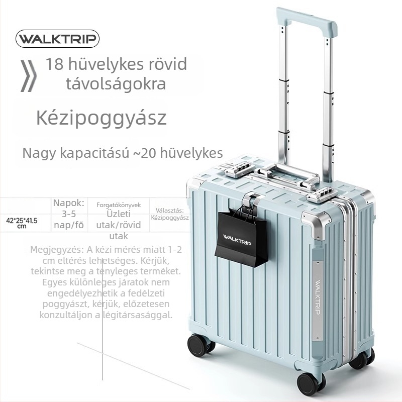Journey 18–inches kis kézipoggyász, uniszex, TSA kombinált zár, PC burkolat, kopásálló és lopás elleni védelem, 360°-os forgó kerekek, minimalistikus és luxus stílus üzleti utazásokhoz, 3.68 kg