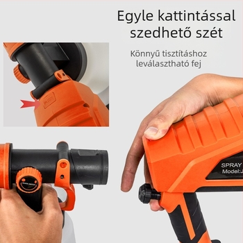 Vezeték nélküli lítium akkumulátoros szórópisztoly, nagy teljesítmény, levehető modul, magasfeszültségű elektromos szórópisztoly latex festékhez