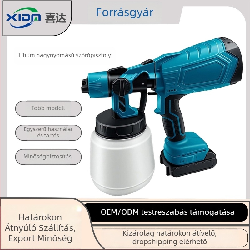 Happy vezeték nélküli latex festékszóró, 21V Li-ion akkumulátorral – mindent egyben