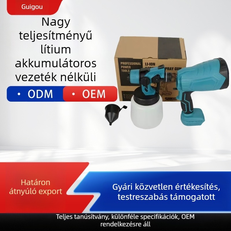 Újratölthető elektromos permetezőpisztoly: állítható áramlás, nagy kapacitású permetező palack, magas atomizáció – alkalmas festésre és virágok öntözésére