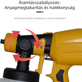 AC elektromos festékszóró – nagy teljesítmény, energiatakarékos működés, 450W, 200V, fúvóka 1,5 mm, edény 1000 ml, alkalmas festésre és fertőtlenítésre