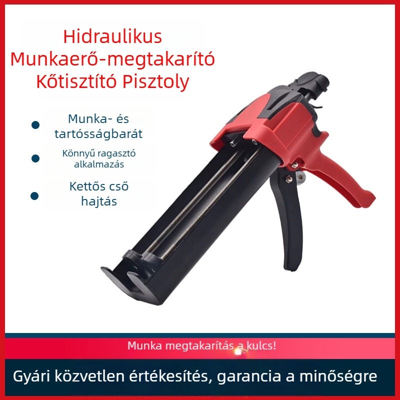 Elektromos tömítőpisztoly kettős csővel – Zindori, acél + ABS, kapacitás 420 ml alatt, súly 1,3 kg, sorozat Beauty seam glue gun