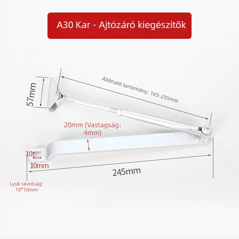 Ajtócsukó alkatrészek készlete – A40 kar, öntöttvas, etnikus stílus