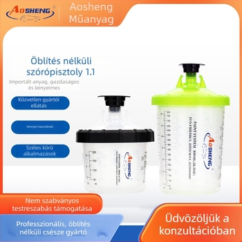 Elektromos festékszóró pisztoly festéktartállyal, bútorok és bőr javításához