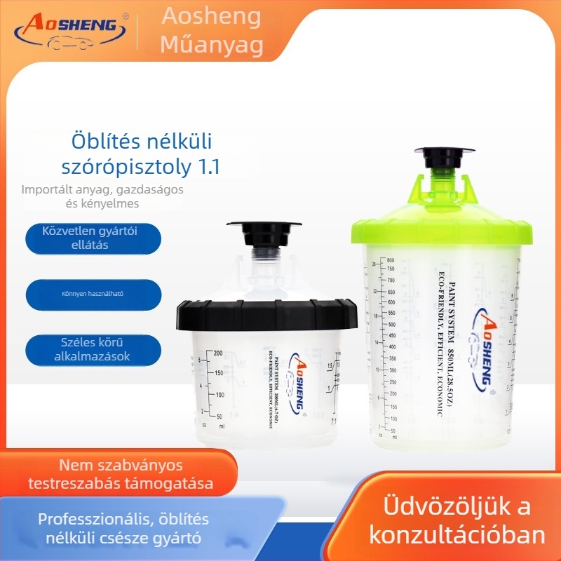 Elektromos festékszóró pisztoly festéktartállyal, bútorok és bőr javításához
