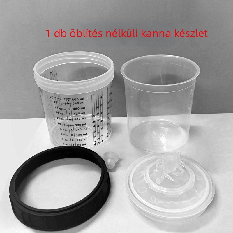 Hordozható elektromos pneumatikus festékszóró pisztoly, No-wash pot sorozat, 600 ml tartály, nagy atomizáció