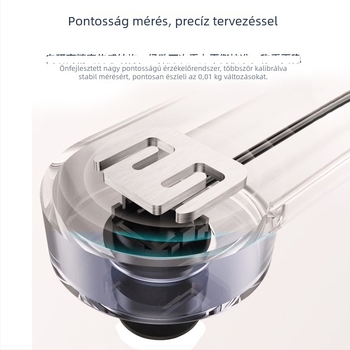 CB2615 okos Bluetooth testzsírmérleg, LCD 60x24, 0,2–180 kg, edzett üveg, USB-C tölthető