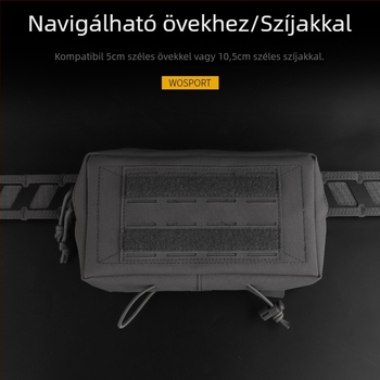 MOLLE taktikai derék táska kültéri sportokra — matt nylon anyag, WOSPORT, uniszex, könnyű és kopásálló