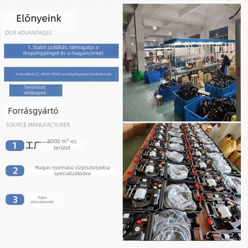 Hordozható vezeték nélküli magasnyomású autómosó vízpisztoly – ST-2, 50 bar, 6–8 m permetezési távolság, lítium akkumulátor, műanyag + rozsdamentes acél